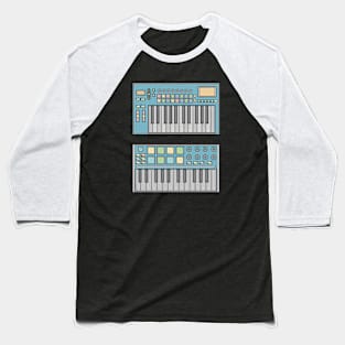 Blue Mini Synthesizer Baseball T-Shirt